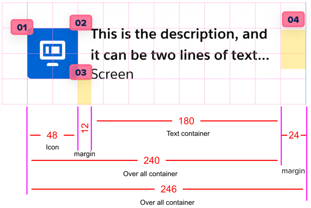 Button and Text Grid arrangement
